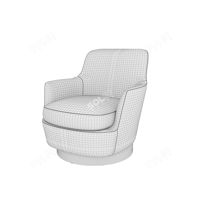 Elevated Elegance: Jacques Armchair 3D model image 3