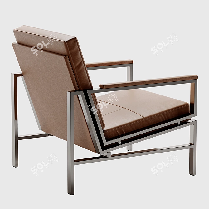 Luxurious Strick & Bolton Leather Chair 3D model image 4