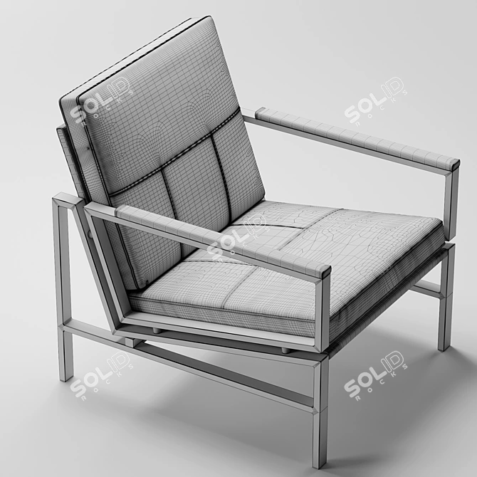 Luxurious Strick & Bolton Leather Chair 3D model image 5