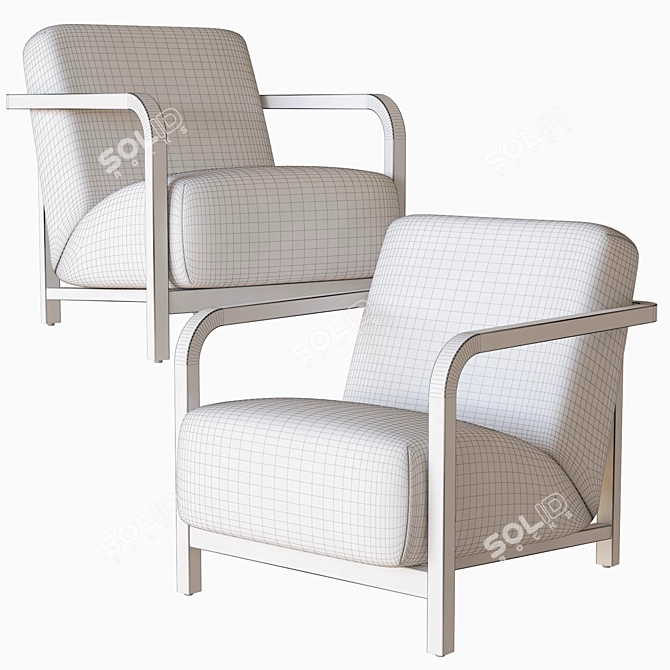 Luxury Gilda Armchair: Porada 3D model image 3