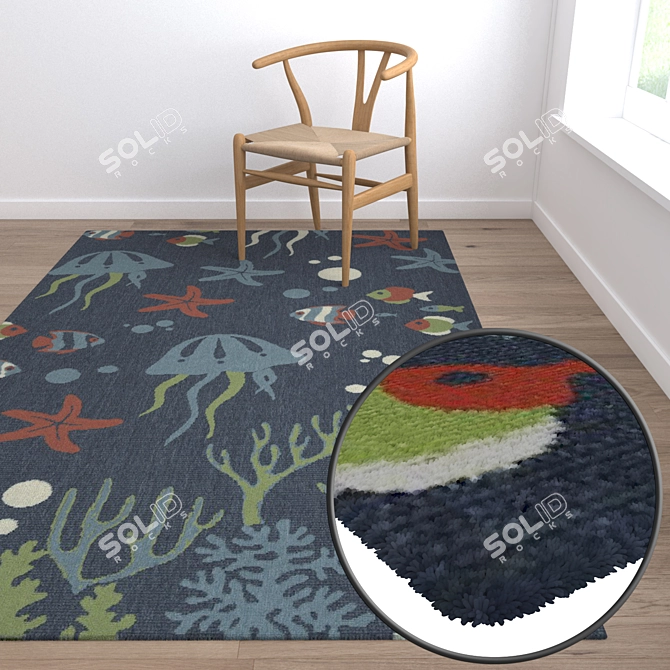 Premium Carpet Set: High-Quality Textures 3D model image 5