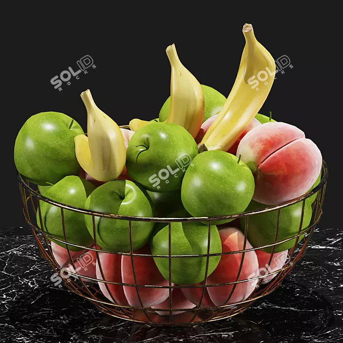 Fresh Harvest Fruit Set 3D model image 1