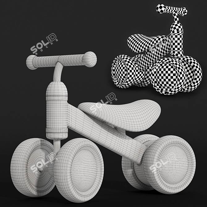 Retrospec Cricket Baby Balance Bike 3D model image 4