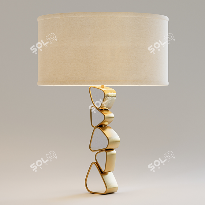 Elegant Pebble Table Lamp 3D model image 1