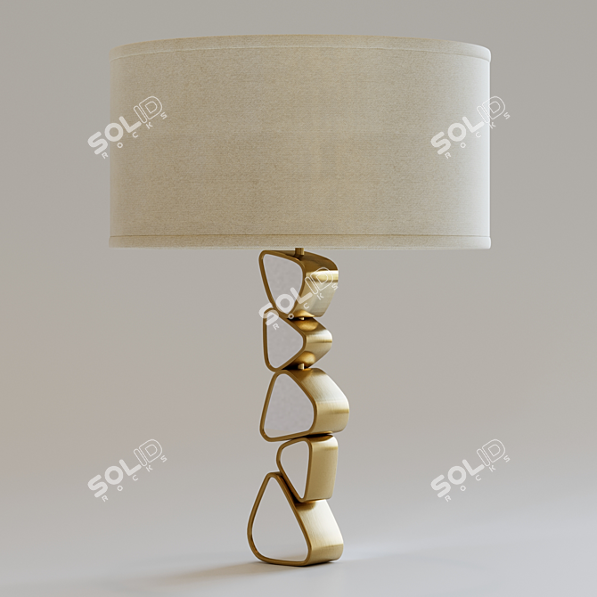Elegant Pebble Table Lamp 3D model image 2