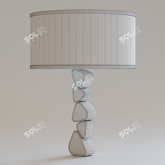 Elegant Pebble Table Lamp 3D model image 3