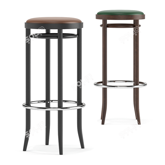 Elevated Style: Thonet 204 PH Stool 3D model image 1