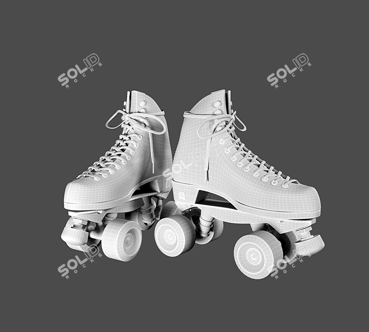 Classic Roller Skates: High-Quality Design 3D model image 8