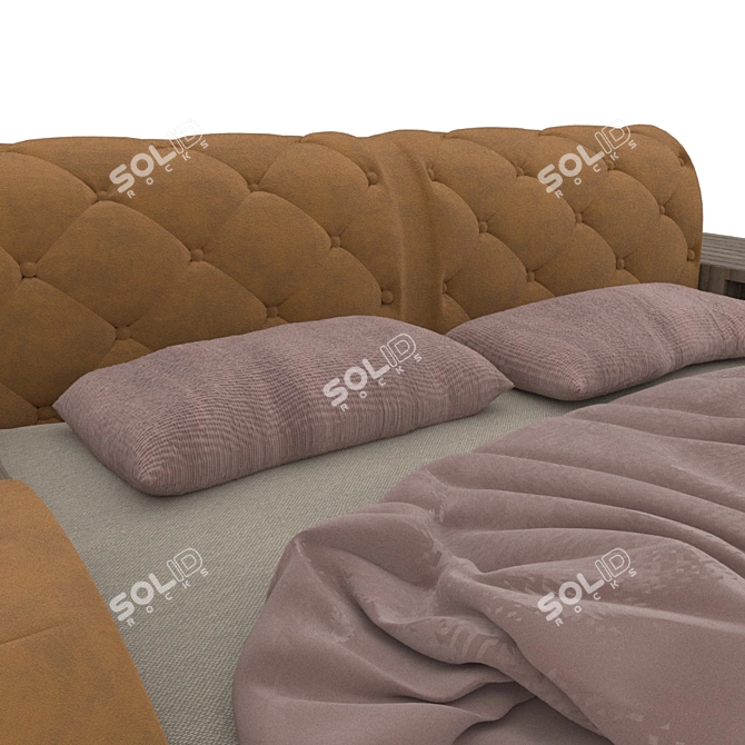 Florence Bed: Stylish Comfort for a Restful Sleep 3D model image 2