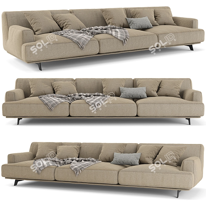 Modern Poliform Tribeca Sofa 3D model image 1