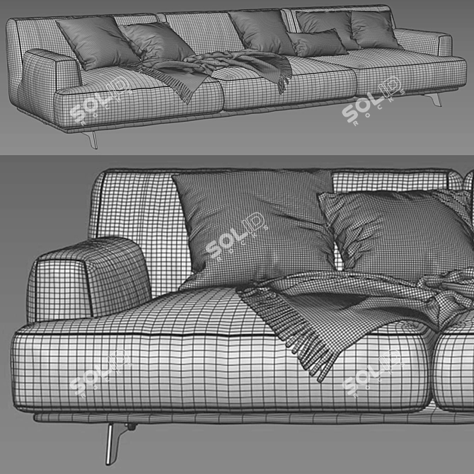 Modern Poliform Tribeca Sofa 3D model image 3