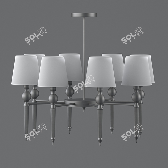 Elegant Conical Newport 3168 Chandelier 3D model image 1