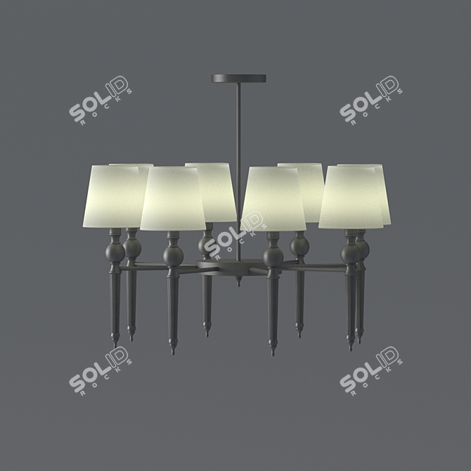 Elegant Conical Newport 3168 Chandelier 3D model image 2