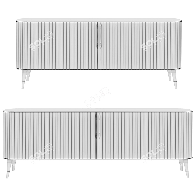 Eden-Rock Sliding Door Sideboard 3D model image 4