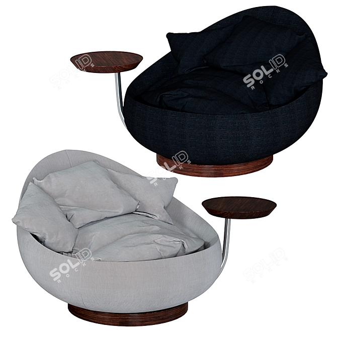 Elegant Lacoon Sofa by Desiree 3D model image 4