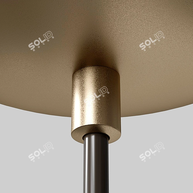 Golden Amber Pendant Lamp 3D model image 11