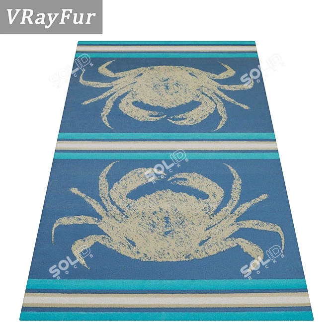 Title: Luxurious Rug Set 3D model image 2