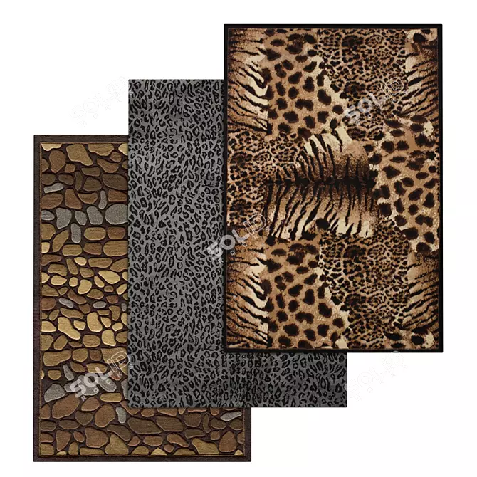 Luxury Carpet Set: High-Quality Textures for Captivating Interiors 3D model image 1