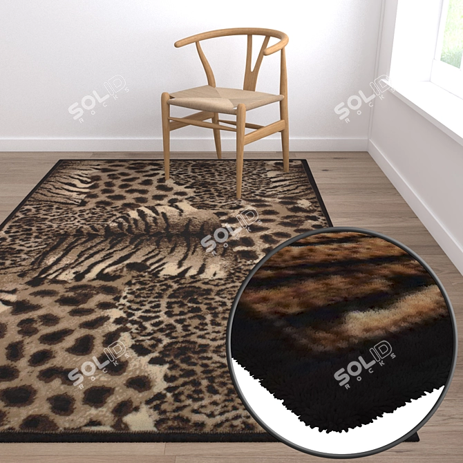 Luxury Carpet Set: High-Quality Textures for Captivating Interiors 3D model image 5