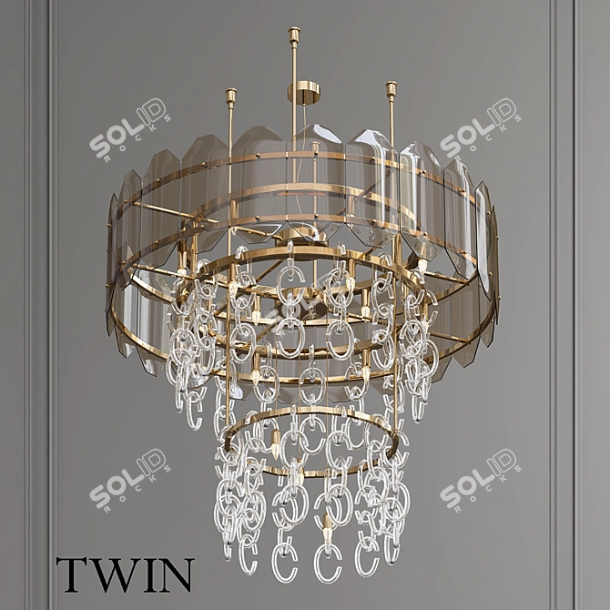 TWIN Pendant Light: Stylish and Versatile 3D model image 1