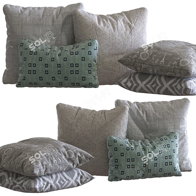 Cozy Comfort Pillow Collection 3D model image 2