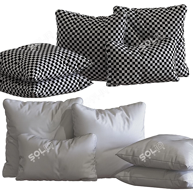 Cozy Comfort Pillow Collection 3D model image 3