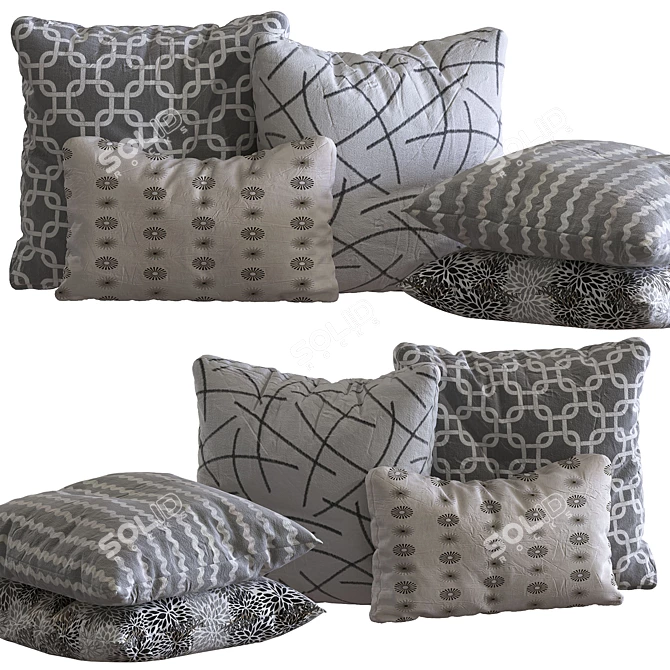 Soothing Dreams: Pillows Collection 02 3D model image 2