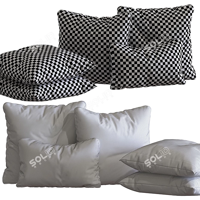 Soothing Dreams: Pillows Collection 02 3D model image 3