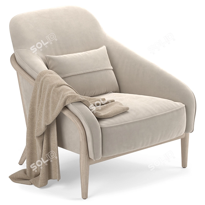 Elegant Adele Sofa Set 3D model image 1