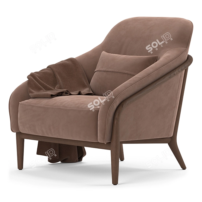 Elegant Adele Sofa Set 3D model image 2