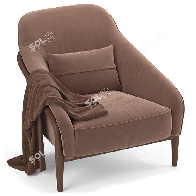 Elegant Adele Sofa Set 3D model image 4