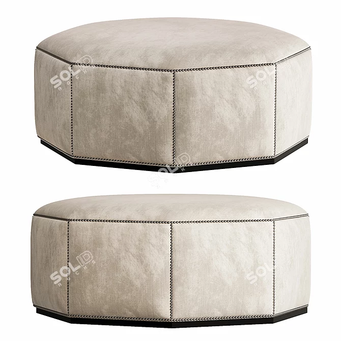Luxury Gosling Ottoman: Elegant and Comfortable 3D model image 1