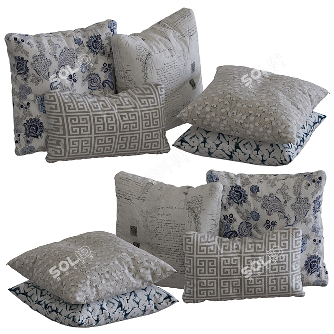 Cozy Comfort Pillows Collection 3D model image 1