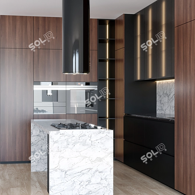 Siemens Kitchen 17: Stylish and Efficient 3D model image 3