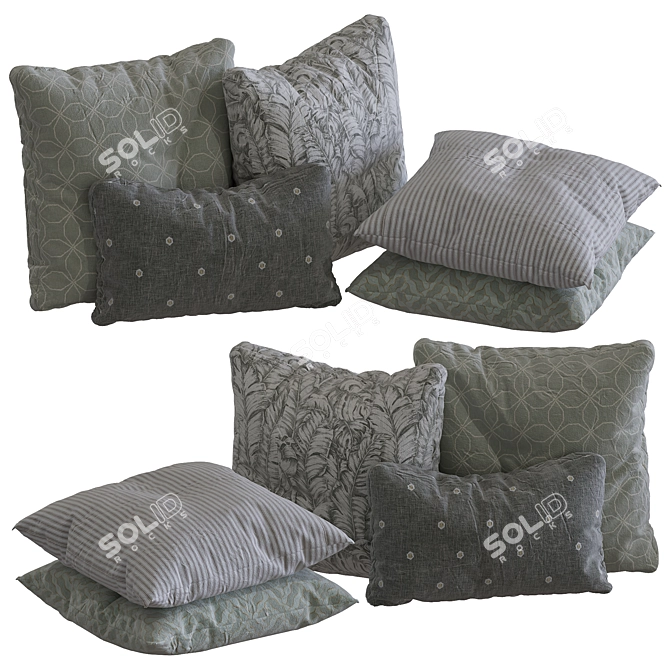 Cozy Dreams: Pillows Collection 06 3D model image 1