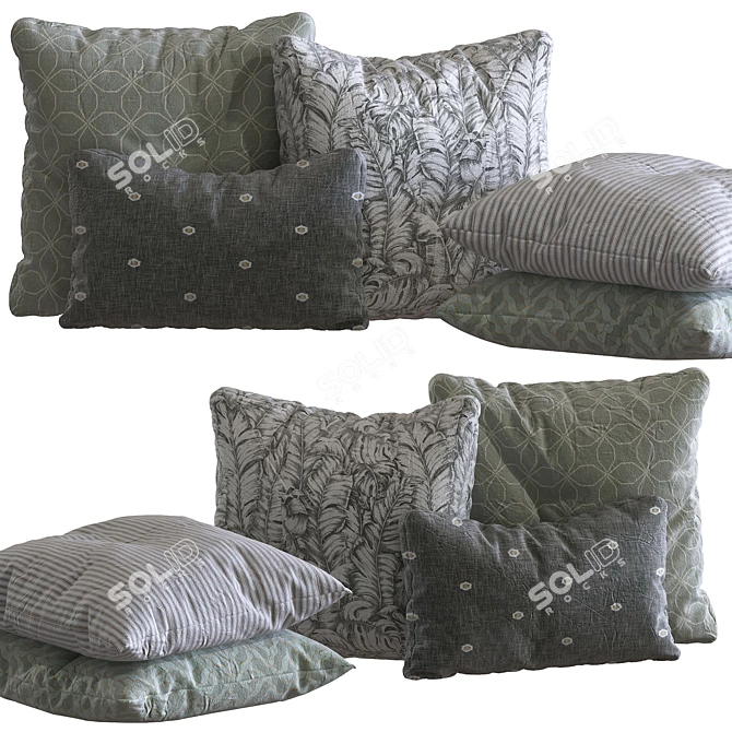 Cozy Dreams: Pillows Collection 06 3D model image 2