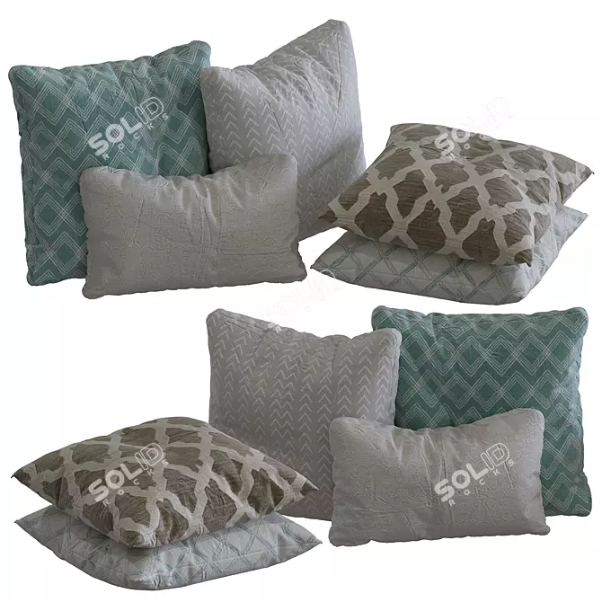 CozyDreams Pillows Collection 07 3D model image 1