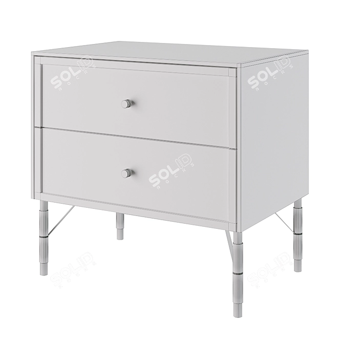 Lunar Gray Nightstand 3D model image 2