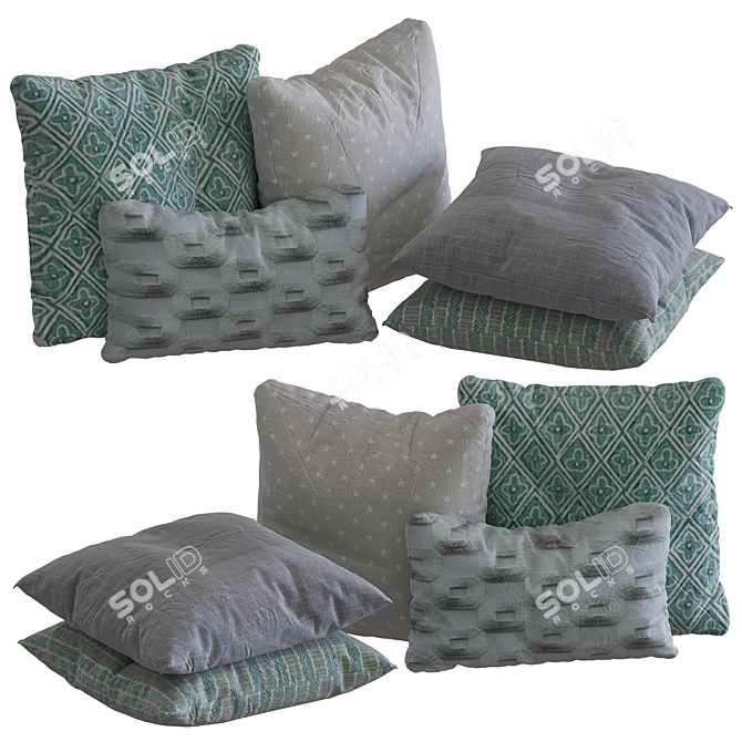 Dreamy Comfort Pillow Collection 3D model image 1