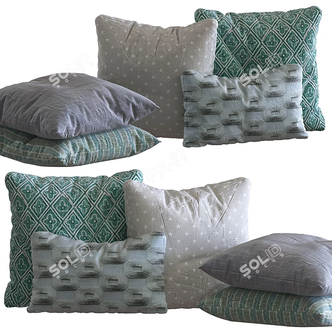 Dreamy Comfort Pillow Collection 3D model image 2