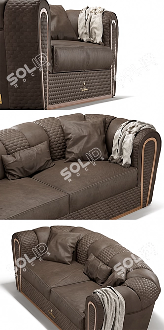 Tonino Lamborghini Casa Rita Curve Sofa 3D model image 3