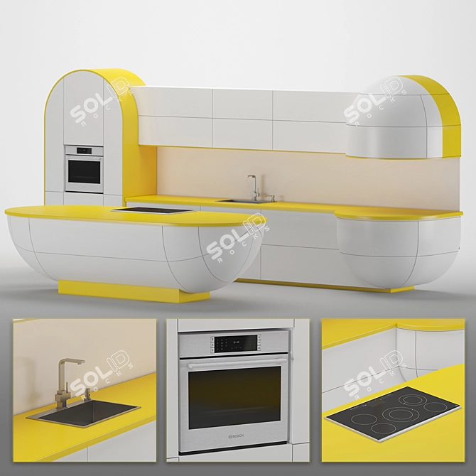 Modern Fantasy Kitchen 3D model image 4