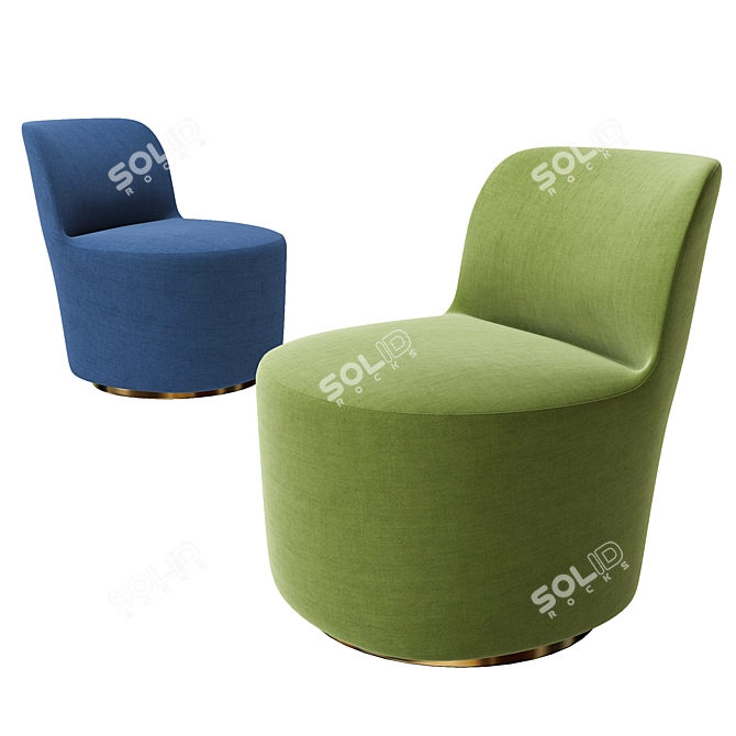 Elegant Lounge Chair: Modern Design 3D model image 1