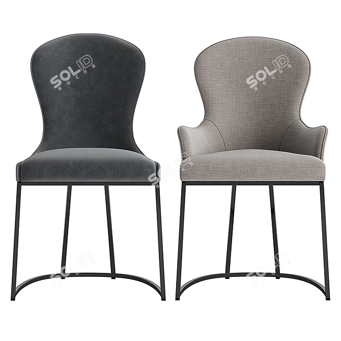 Elegant Flexform Mood You Dining Chair 3D model image 4