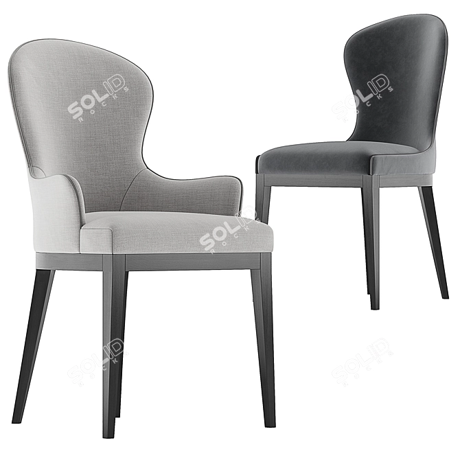 Flexform Mood You Dining Chair 3D model image 1