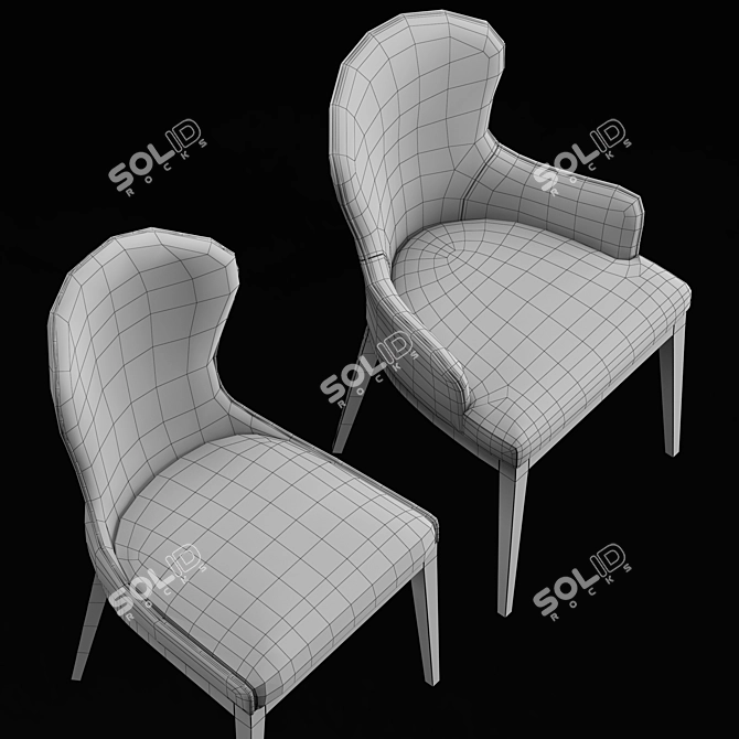 Flexform Mood You Dining Chair 3D model image 4