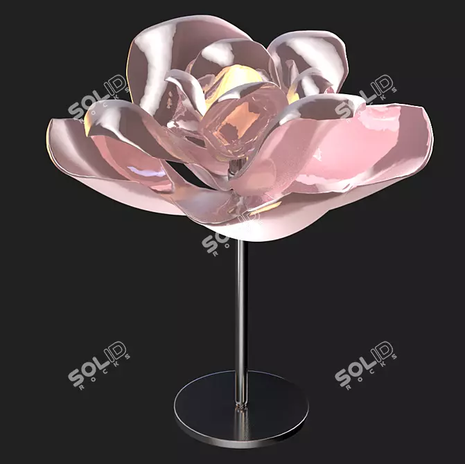 Pink Blossom Table Lamps 3D model image 3