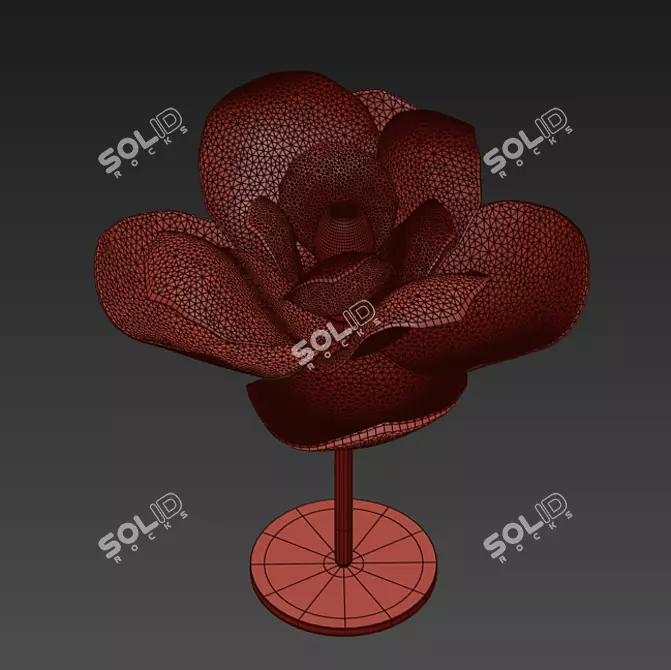 Pink Blossom Table Lamps 3D model image 5