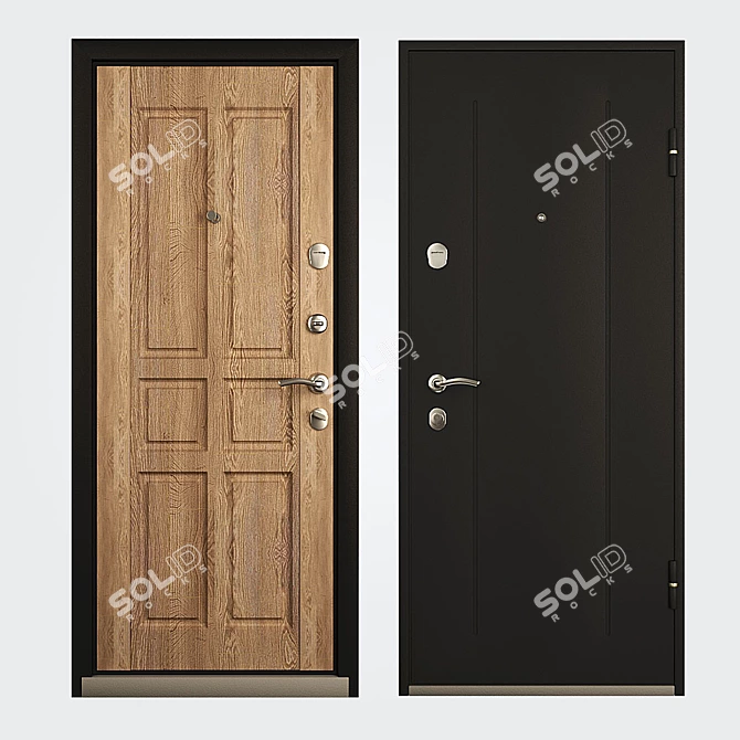 TOREX DELTA-100 Steel Entrance Door 860x2050 3D model image 2