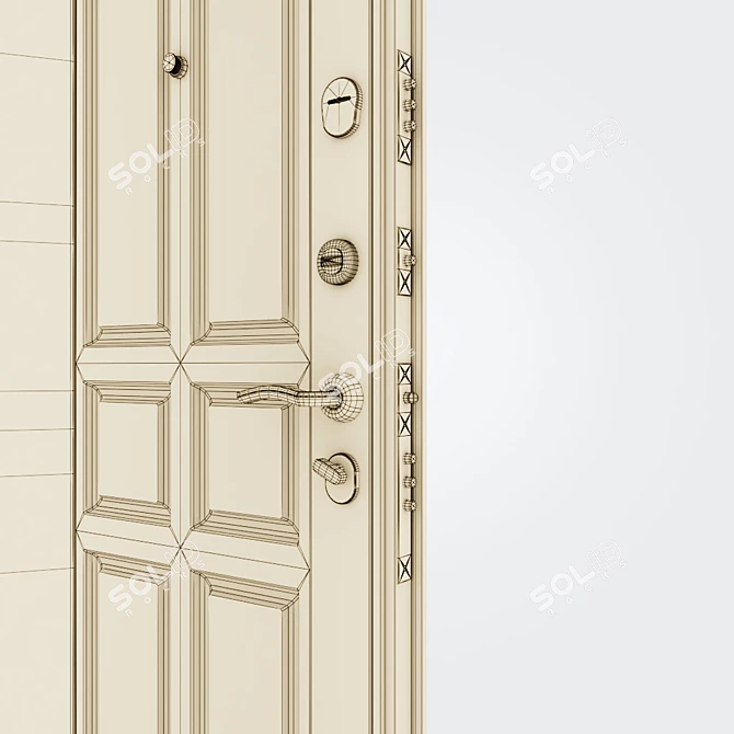 TOREX DELTA-100 Steel Entrance Door 860x2050 3D model image 5